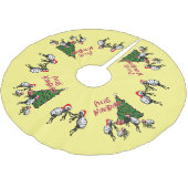 Jupon De Sapin En Polyester Brossé Navidad Dancing Fleas Christmas (Angle)