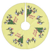 Jupon De Sapin En Polyester Brossé Navidad Dancing Fleas Christmas (Devant)