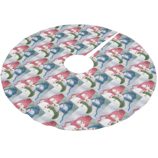 JUPON DE SAPIN EN POLYESTER BROSSÉ NEIGE (Angle)
