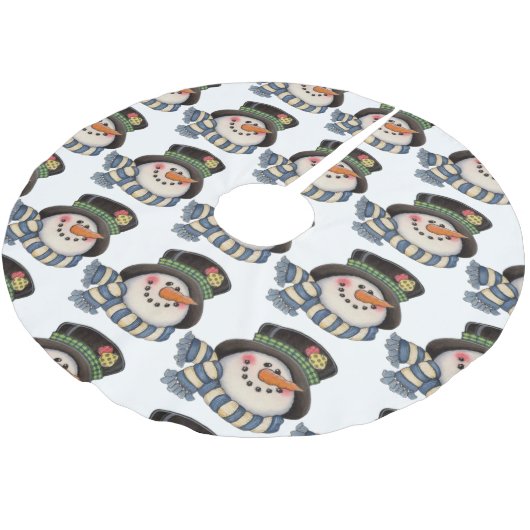 Jupon De Sapin En Polyester Brossé Neige (Angle)