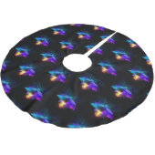Jupon De Sapin En Polyester Brossé Neon Firefly sur noir (Angle)