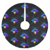 Jupon De Sapin En Polyester Brossé Neon Firefly sur noir (Devant)