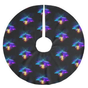 Jupon De Sapin En Polyester Brossé Neon Firefly sur noir