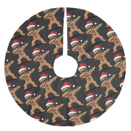 Jupon De Sapin En Polyester Brossé Noël (Devant)