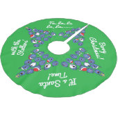 Jupon De Sapin En Polyester Brossé Noël (Angle)