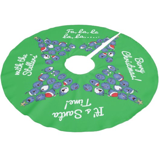 Jupon De Sapin En Polyester Brossé Noël (Angle)