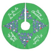 Jupon De Sapin En Polyester Brossé Noël (Devant)