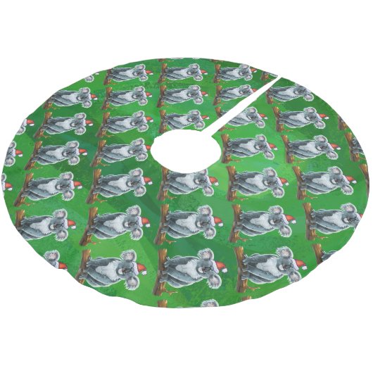 Jupon De Sapin En Polyester Brossé Noël à Koala Bear (Angle)