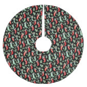 Jupon De Sapin En Polyester Brossé Noël à l'aquarelle (Devant)