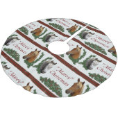 Jupon De Sapin En Polyester Brossé Noël à Mare-y (Angle)