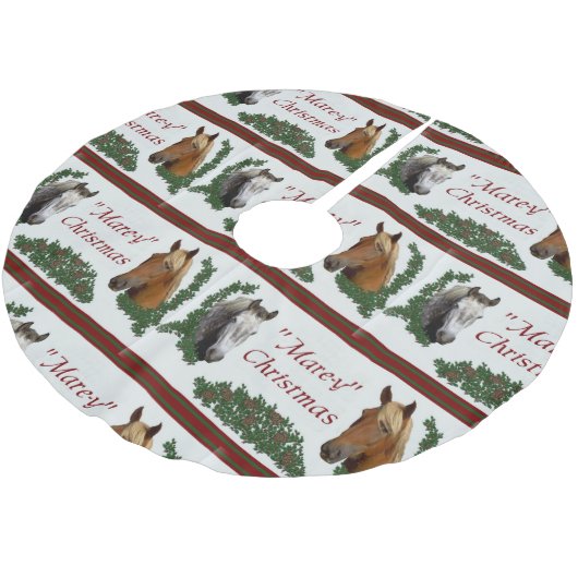 Jupon De Sapin En Polyester Brossé Noël à Mare-y (Angle)