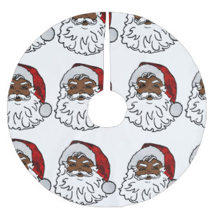 Jupon De Sapin En Polyester Brossé noël africain noir père Noël