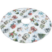 Jupon De Sapin En Polyester Brossé Noël aquarelle (Angle)