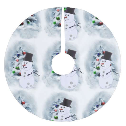 Jupon De Sapin En Polyester Brossé Noël aux amateurs de bowling (Devant)