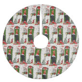 Jupon De Sapin En Polyester Brossé Noël aux canicules (Devant)