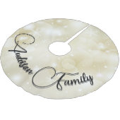 Jupon De Sapin En Polyester Brossé Noël blanc personnalisé (Angle)