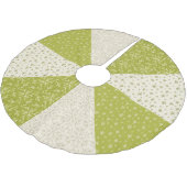 Jupon De Sapin En Polyester Brossé Noël blanc piqué de vert de motifs (Angle)