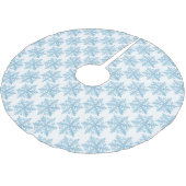 Jupon De Sapin En Polyester Brossé Noël bleu clair Aquarelle Snowflakes Motif (Angle)