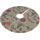 Jupon De Sapin En Polyester Brossé Noël botanique traditionnel (Angle)