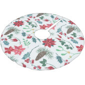 Jupon De Sapin En Polyester Brossé Noël botanique traditionnel (Angle)