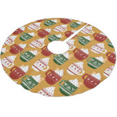 Jupon De Sapin En Polyester Brossé Noel Chocolat Chocolat Or (Angle)