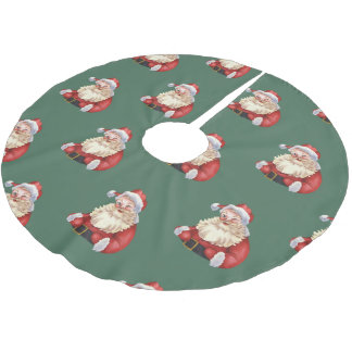 Jupon De Sapin En Polyester Brossé Noël classique Père Noël