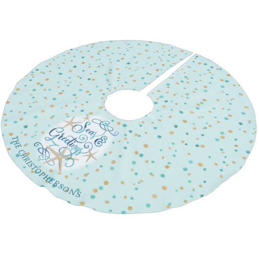 Jupon De Sapin En Polyester Brossé Noël côtier MERS & SALONS Nom (Angle)