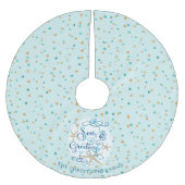 Jupon De Sapin En Polyester Brossé Noël côtier MERS & SALONS Nom (Devant)