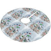 Jupon De Sapin En Polyester Brossé Noël dalmate (Angle)