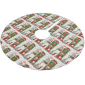 Jupon De Sapin En Polyester Brossé Noël de Basset Hound (Angle)