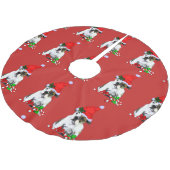 Jupon De Sapin En Polyester Brossé Noël de Bulldog anglais (Angle)