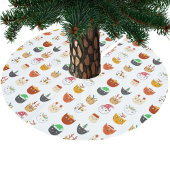 Jupon De Sapin En Polyester Brossé Noël de chats mignons