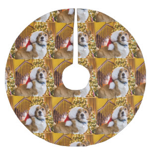 Jupon De Sapin En Polyester Brossé Noël de corgi de Gallois de Pembroke