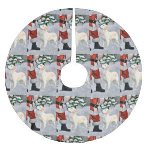 Jupon De Sapin En Polyester Brossé Noël de golden retriever