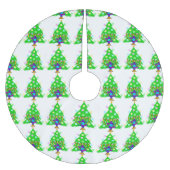 Jupon De Sapin En Polyester Brossé Noël de Hanoukka interconfessionnel (Devant)