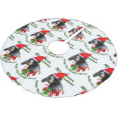 Jupon De Sapin En Polyester Brossé Noel de Noël blanc (Angle)