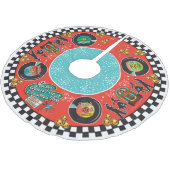 Jupon De Sapin En Polyester Brossé Noël de Rockin dans les années 1950 (Angle)