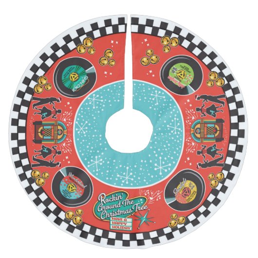 Jupon De Sapin En Polyester Brossé Noël de Rockin dans les années 1950 (Devant)