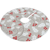 Jupon De Sapin En Polyester Brossé Noël de vacances Holly (Angle)