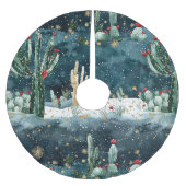 Jupon De Sapin En Polyester Brossé Noël de Western Cactus (Devant)