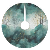 Jupon De Sapin En Polyester Brossé Noël des arbres verts (Devant)