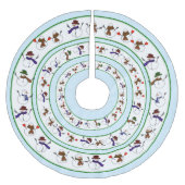 Jupon De Sapin En Polyester Brossé Noël des motoneiges (Devant)