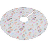 Jupon De Sapin En Polyester Brossé Noël des noisettes (Angle)