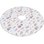 Jupon De Sapin En Polyester Brossé Noël des noisettes (Angle)