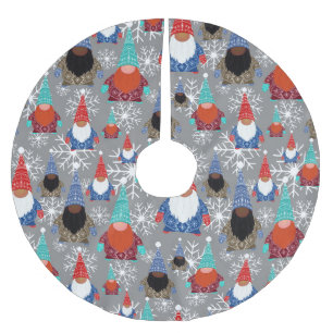 Jupon De Sapin En Polyester Brossé Noël des nomes multitiracial