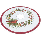Jupon De Sapin En Polyester Brossé Noël des oiseaux (Angle)