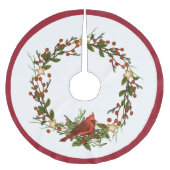 Jupon De Sapin En Polyester Brossé Noël des oiseaux (Devant)