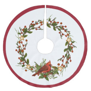 Jupon De Sapin En Polyester Brossé Noël des oiseaux