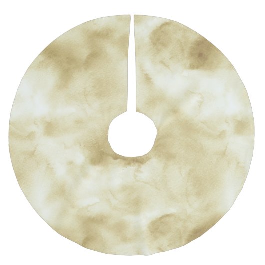 Jupon De Sapin En Polyester Brossé Noël d'or Ombre d'aquarelle (Devant)