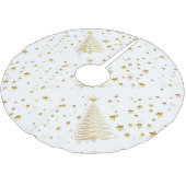 Jupon De Sapin En Polyester Brossé Noël doré (Angle)